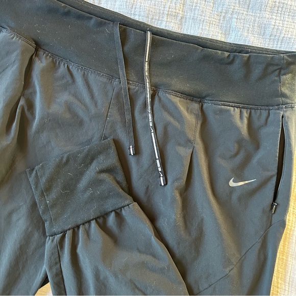 Nike Lightweight running track pant women’s large 840937-010 b black drawstring - Picture 4 of 10
